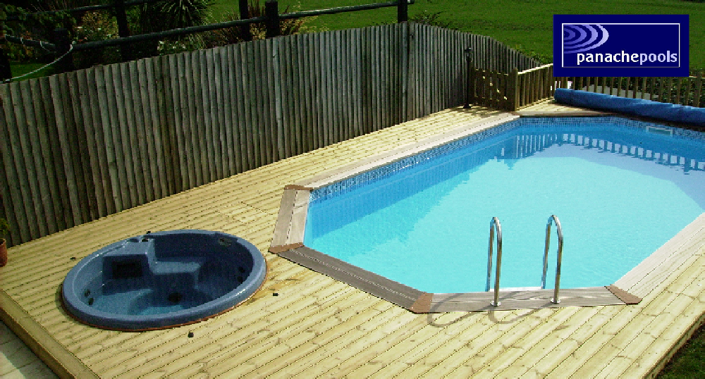 wooden pool for the garden